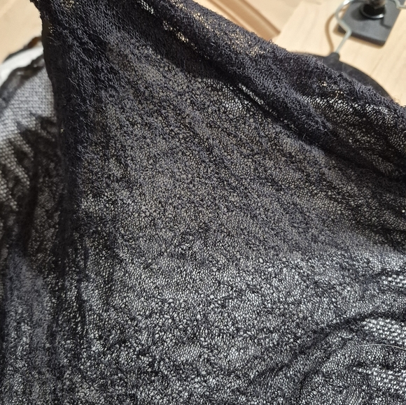 Pier Antonio Gaspari alpaca blend Elegant Sheer Black Mesh Knit Women's Sweater - Picture 8 of 13